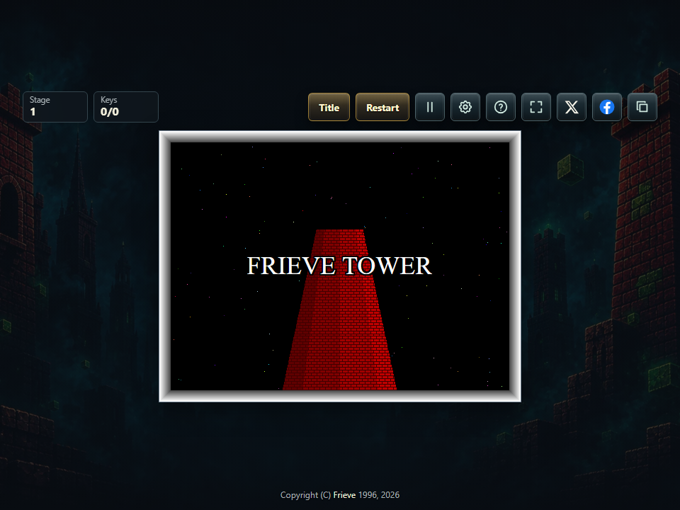 Frieve Tower Classic title screen